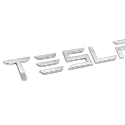 Chrome Silver Letters For Tesla Model 3 X Y S Emblem Rear Trunk Badge Nameplates