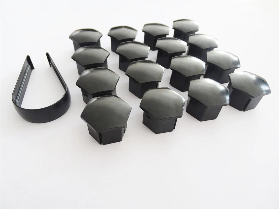 КОЛПАЧКИ БОЛТОВ ГАЕК КОЛЕС PEUGEOT 1007 2008 3008 5008 17 мм ЧЕРНЫЕ ПОДЛИННЫЕ x16 - Изображение 3 из 4