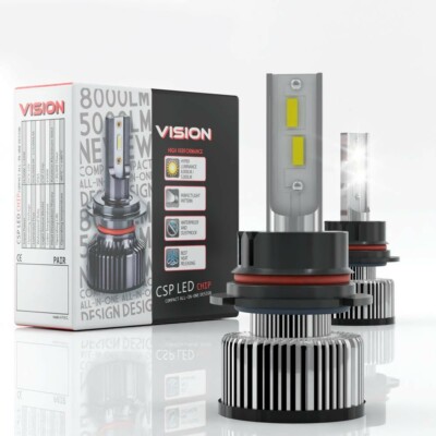 DS18 VIX9007 VISION 9007 CSP LED Headlight Bulbs High Low Beam 6500K White