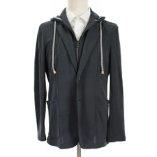 Fradi NWD Post Sport Coat w/ Removable Hood & Insert Size 50 (40 US) in Navy