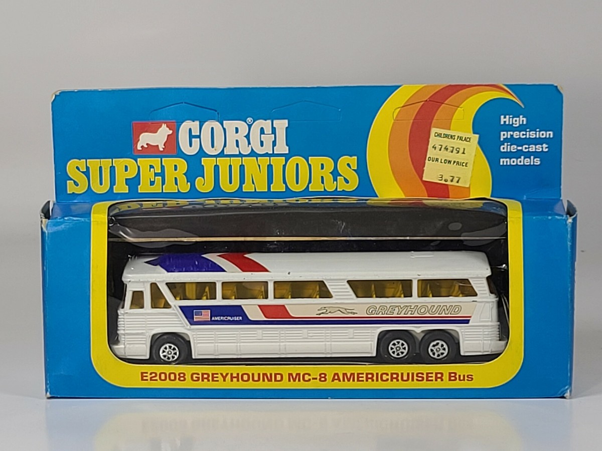 Vintage Corgi Super Juniors Greyhound MC-8 Bus Americruiser Vintage Corgi Super Juniors Greyhound MC-8 Bus Americruiser