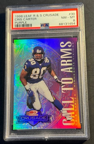 1998 BLATT ROOKIES & STARS KREUZZUG LILA #30 - CRIS CARTER (HOF) - (008/100)