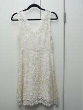 NEW Anthropolie/BHLDN V-Neck Ivory Lace Dress Knee Length Size 2