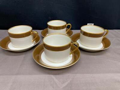 Set of 4 ~ Fitz and Floyd "AMPHORA" Brown ~ Cups & Saucers ~ 2 1/8" Tall |  eBay
