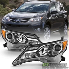 For 2013 2014 2015 Toyota RAV4 RAV-4 Headlights Left+Right Replacement Headlamps