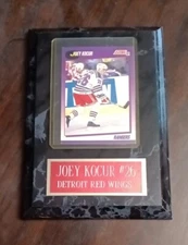1991/92 Score #92 Joey Kocur Rangers Red Wings Card Holder Wall Mount Fast Ship