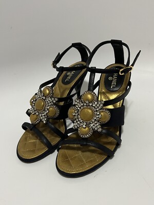 靴 Vintage Chanel Black Crystal Heels s-l400.jpg