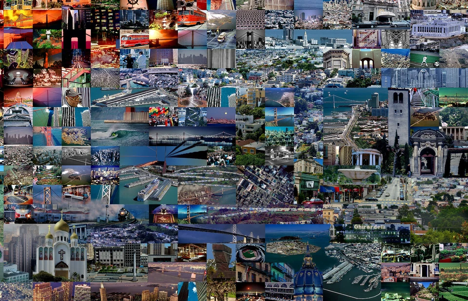 24x36 Art Poster; Stunning Golden Gate Bridge Mosaic, San Francisco - Image 2 of 2