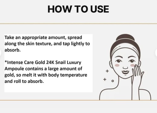 Tonymoly Intense Care Gold 24K Snail Luxury Ampoule 100ml Anti-Wrinkle USASeller - Picture 6 of 6