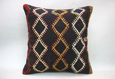 Kilim Sofa Pillow, 20x20 in, Decorative Throw Cushion, Handmade Vintage Pillow