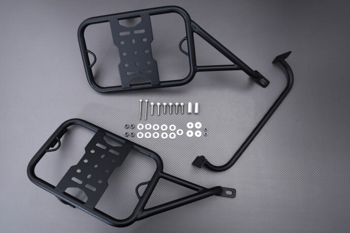 Porte-bagage latéral noir pour moto YAMAHA TW 125 modèles 1999 à 2004