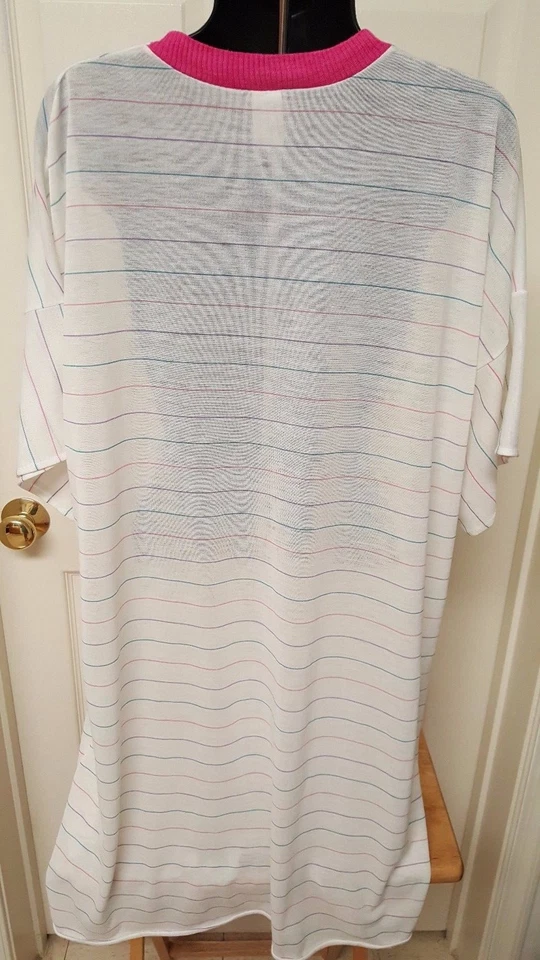 Womens Sleepshirt Shirt Size S M L XL Small Medium One Size Multicolor Striped  - Image 3 of 3
