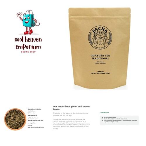 GUAYUSA LOOSE LEAF TEA by - 2 Pounds 32oz | 66 mg Caffeine per serving | Clea...