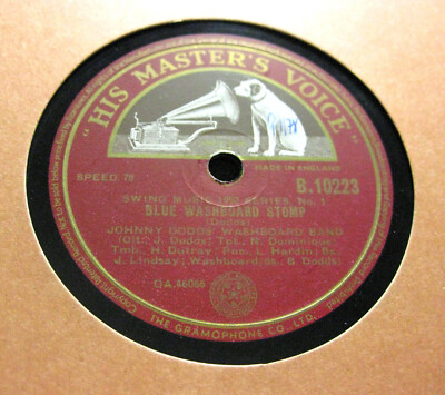 JOHNNY DODDS WASHBOARD BAND Blue Washboard Stomp / Bull Fiddle Blues HMV (646)
