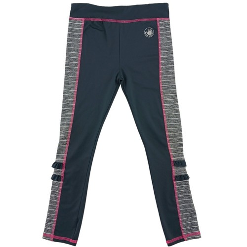 Body Glove Girl's 3 Piece Set Dance Activewear Pink/Gray Top + 2 Bottom Size 7 - Picture 3 of 13