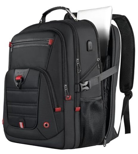Extra Large 20L TSA-Approved Laptop Travel Backpack in Black