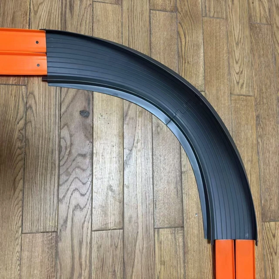 Hot Wheels Compatible 90 Degree High Bank Turns orange divided highway - Image 3 of 4