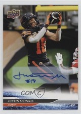 2025 Upper Deck CFL Auto Justin McInnis #13 Auto 00tt