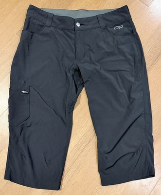 Outdoor Research OR Ferrosi Capris Womens 8 Black Outdoor Pants Hiking Camp EUC