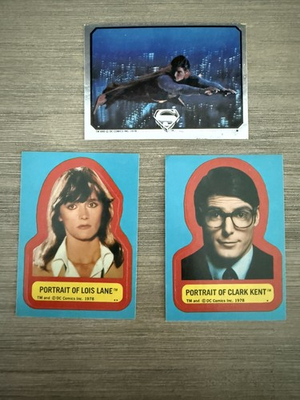 #ad 1978 superman stickers Foil Clark Kent Lois Lane $10.00