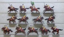 13 Zinnfiguren Preussen 1750 Kürassiere Kavallerie 30mm bemalt