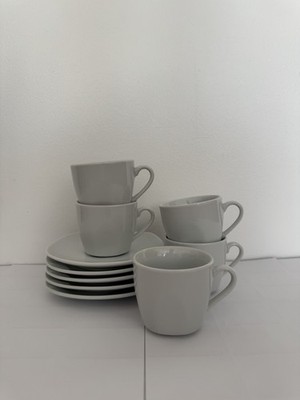 5 Van Well Atrium Wellco Design Edles Porzellan Espresso Kaffeetassen & Untertassen