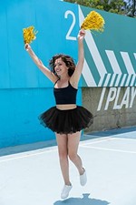 88-B16030008-01-BLK-OS Simplicity Women's Classic 5 Layered Tulle Tutu Skirt