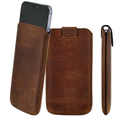 Suncase Hülle Tasche Echt Leder Handyhülle Case Stecketui für Xiaomi 17 Ultra