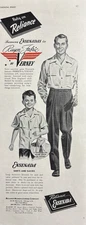 1944 Reliance Manufacturing Co Ensenada Shirts Slacks Clothing Vintage Print Ad