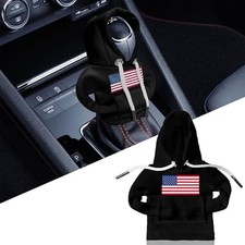 Car Gear Shift Cover, Fashionable American Flag Gear Shift Hoodie for Black