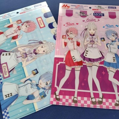 MOW Re:Zero Collaboration Clear File Set (, , ) 2, MORINAGA,
