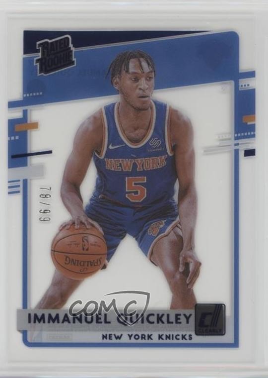 2020 Panini Clearly Donruss Rated Rookie Blue 78/99 Immanuel Quickley #77 1e41