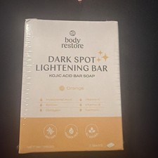 Body restore. DARK SPOT LIGHTENING BAR. Kojic Acid Bar Soap. Orange.New 2 Bars
