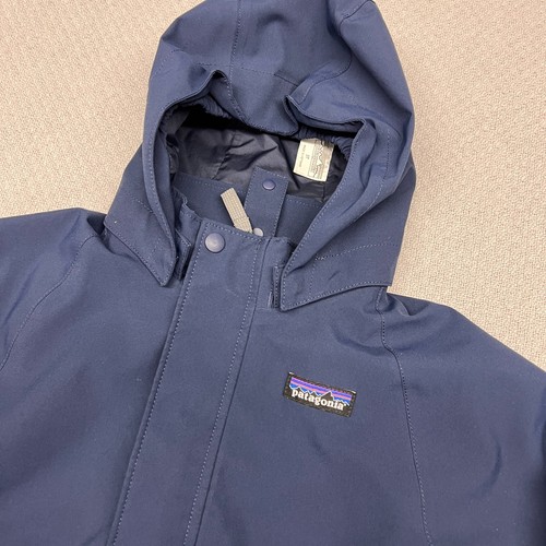 Patagonia Torrentshell Regenjacke Kinder 5t dunkelblau Full Zip Kapuze Outdoor - Bild 5 von 11