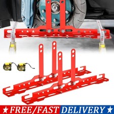 2Pcs Upgraded Wheel Toe Alignment Tool Plate Kit with Measuring Tapes - Red NEW