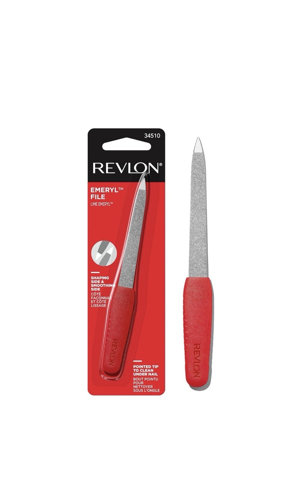 , Metal Nail Filer With Easy Grip Handle & Double-sided Fing