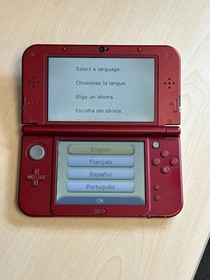 New Nintendo 3DS XL LL RED-001 Red Handheld Console
