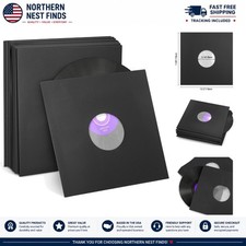 20 Count Black Vinyl Record Sleeves for 7-Inch Albums - Quality Protection