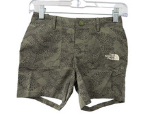 The North Face Girls Amphibias Shorts Green Outdoor Spring Summer Sz S 7/8 NWT