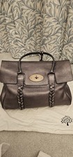 Mulberry Bayswater Bronze Leather Handbag Turn Lock Vintage Authentic