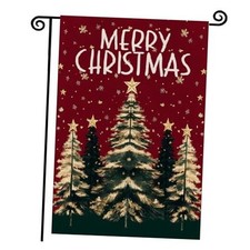Merry Christmas Garden Flag,12x18 Inch Double Sided Outside Garden Flag,