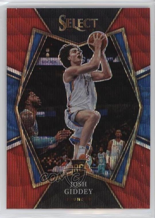 2021-22 Panini Select Premier Level Red Wave Prizm Josh Giddey #143 03rx