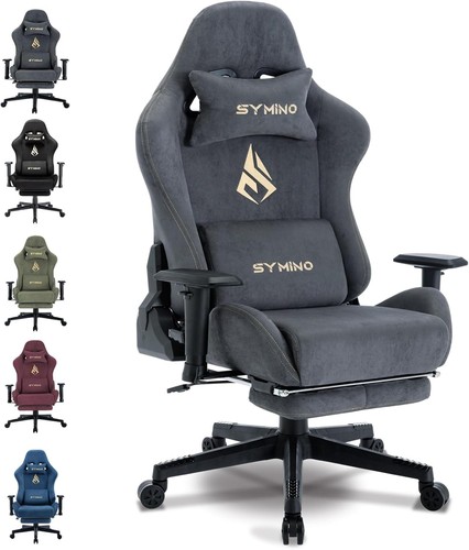 Verstellbarer Bürostuhl, Atmungsaktiv, Ergonomisch, Kunstfell, Gaming,