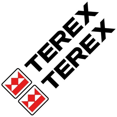 2 x TEREX 98cm x 17,1cm aufkleber sticker bagger excavator