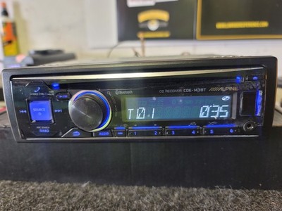 Alpine CDE-143BT Bluetooth CD Car Receiver Stereo USB Aux Single DIN   
