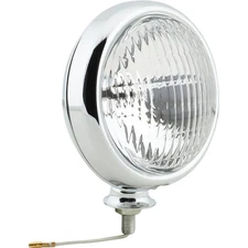Chrome Vintage Style Fog Light, 12 Volt, Clear Lens