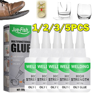 #ad 1 3 5Pack Welding High Strength Oily Glue Uniglue Universal Super Glue 50ml $18.70