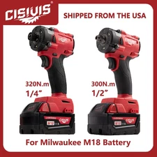 Impact Wrench Kit&Impact Driver with Battery & Charger For Milwaukee 18V