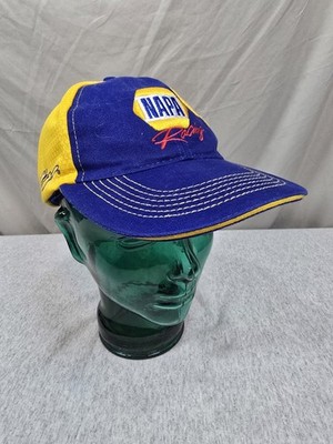Vintage Chase Elliott Napa Racing Hat Cap Strap Back Adjustable Blue Yellow Car