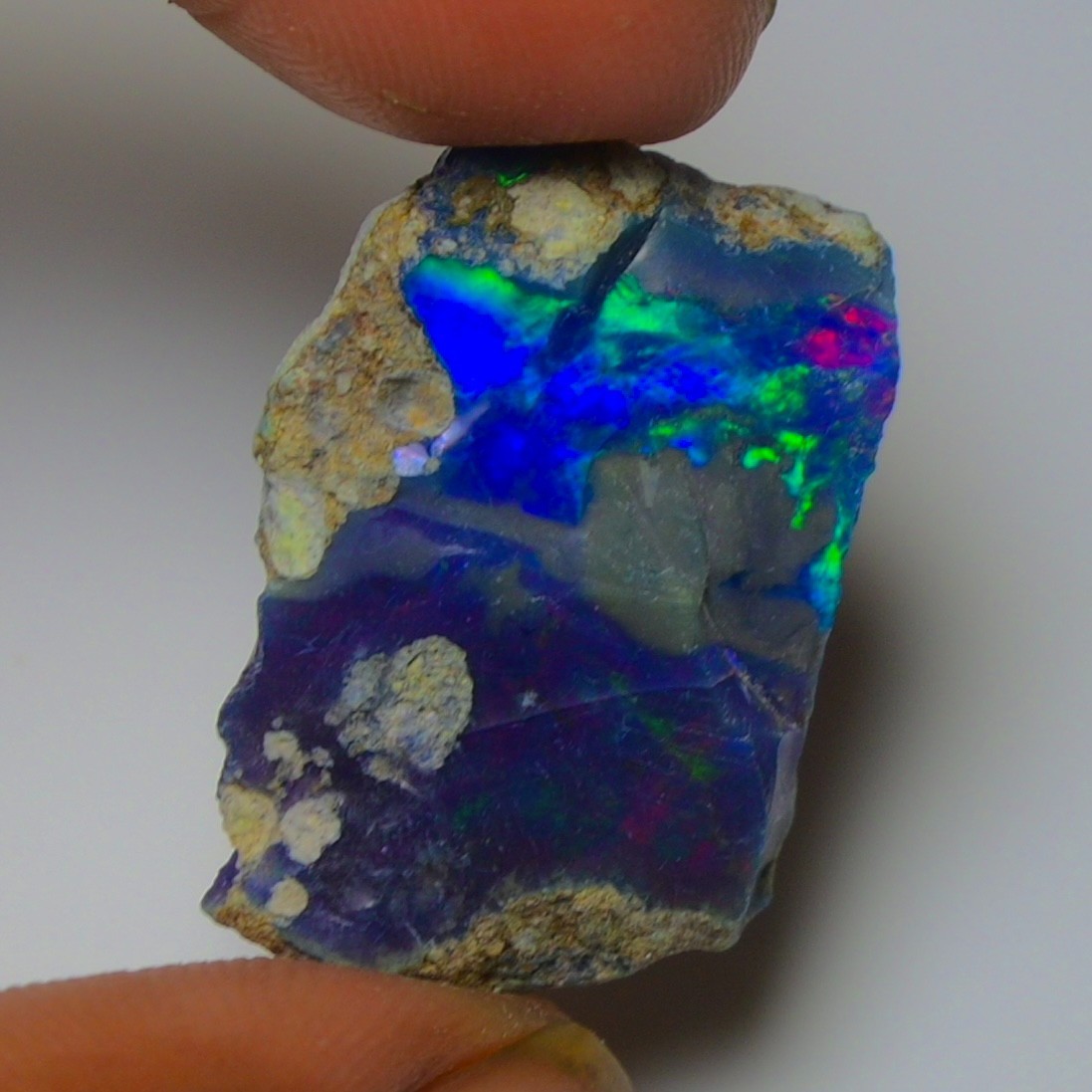 Blue Opal Rough 16.35  Carats, Smoked Ethiopian Welo Opal Rough, Fire Opal Rough